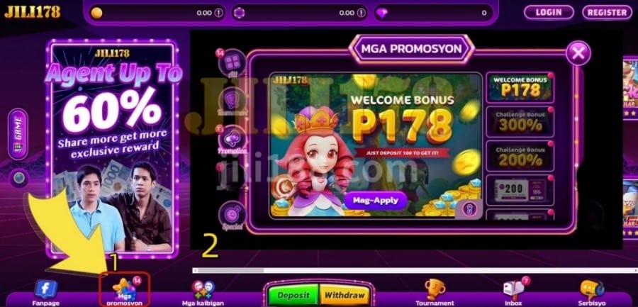 JILI178 online casino features a user-friendly interface and a wide variety of games. It has accumulated over 400,000 members to date.