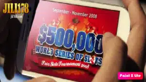 Ang larawan ay world series of slots na nakikita sa tablet o ipad