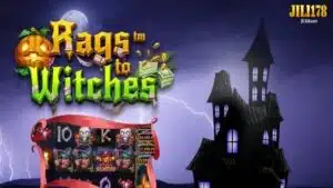 Ang larawang ito ay pinapakita ang slot game na Rags to Witches online