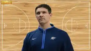 Ang larawang ito ay pinapakita ang NBA Coach ng OKC Thunder na si Mark Daigneault